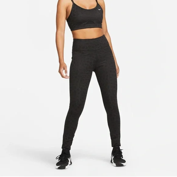 Nike Pants Jumpsuits Nike One Glitter Leopard Print Leggings